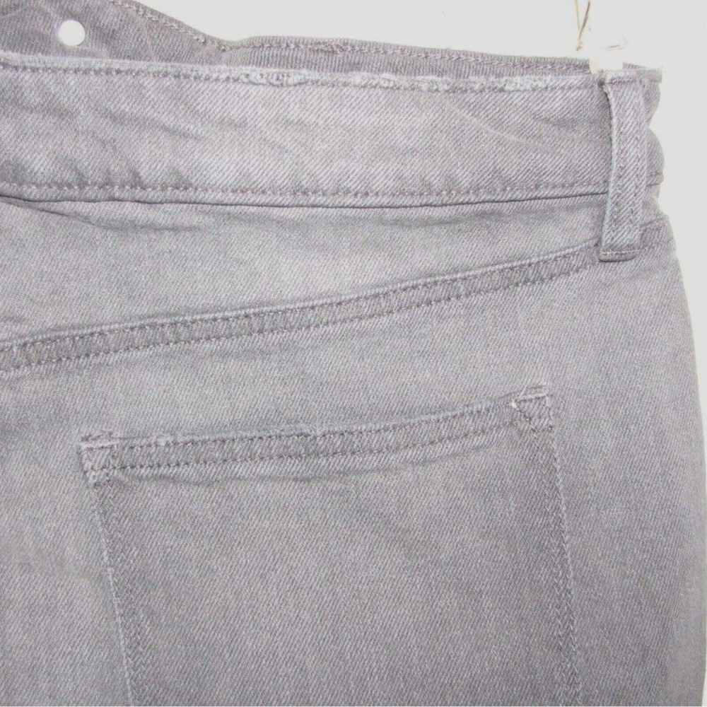 Women Sonoma Straight Distressed Jeans Sz 16 Gray w Brown Top Shirt Worn Look